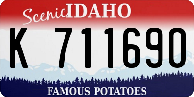 ID license plate K711690