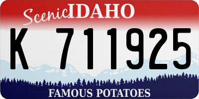 ID license plate K711925