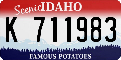ID license plate K711983