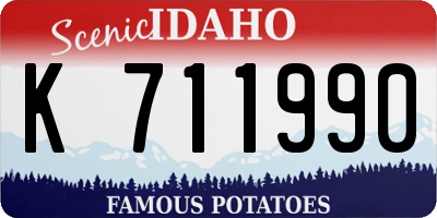ID license plate K711990
