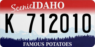 ID license plate K712010