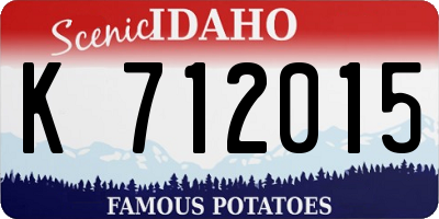 ID license plate K712015