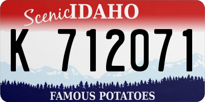 ID license plate K712071