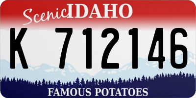 ID license plate K712146