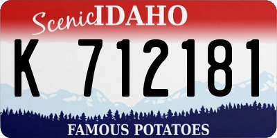 ID license plate K712181