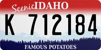 ID license plate K712184