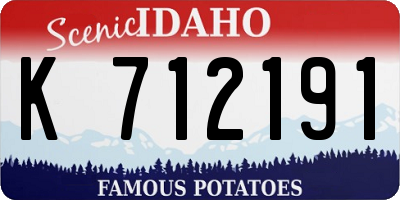 ID license plate K712191