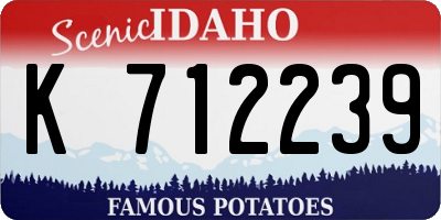 ID license plate K712239