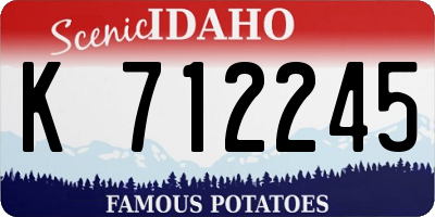 ID license plate K712245