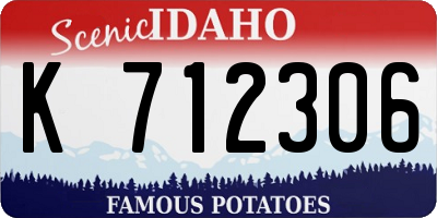 ID license plate K712306