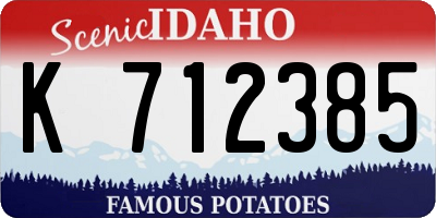 ID license plate K712385