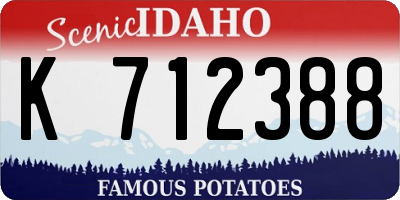 ID license plate K712388