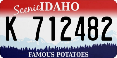 ID license plate K712482