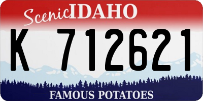 ID license plate K712621