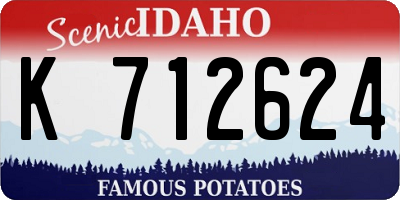 ID license plate K712624