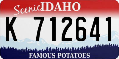 ID license plate K712641