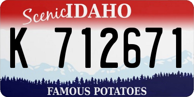 ID license plate K712671