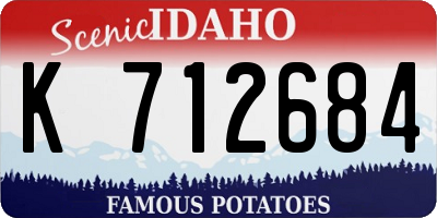ID license plate K712684