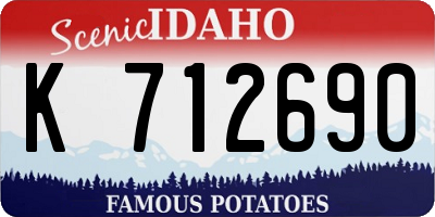 ID license plate K712690