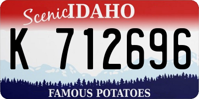 ID license plate K712696