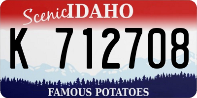 ID license plate K712708