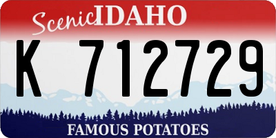 ID license plate K712729