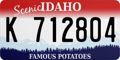 ID license plate K712804