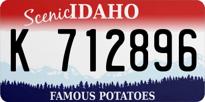 ID license plate K712896