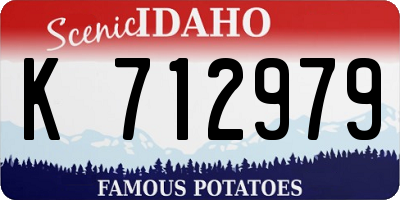 ID license plate K712979