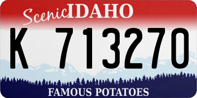 ID license plate K713270