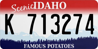 ID license plate K713274