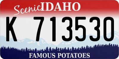 ID license plate K713530