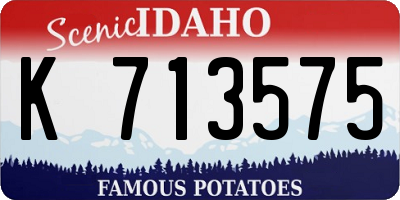 ID license plate K713575