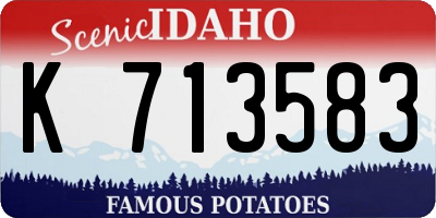 ID license plate K713583