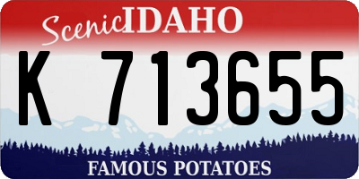 ID license plate K713655