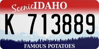 ID license plate K713889