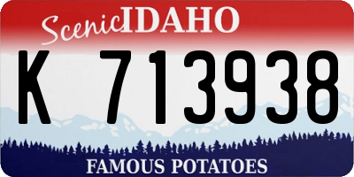 ID license plate K713938