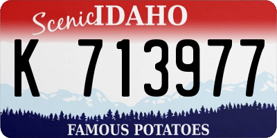 ID license plate K713977