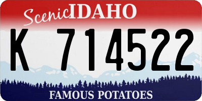 ID license plate K714522