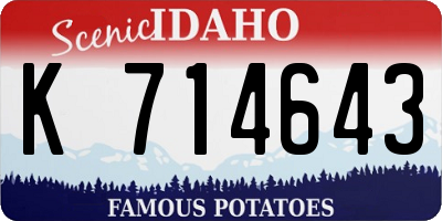 ID license plate K714643