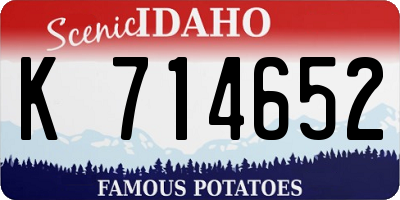 ID license plate K714652