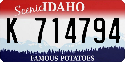 ID license plate K714794
