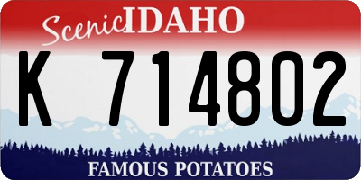 ID license plate K714802