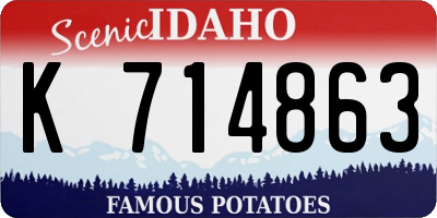 ID license plate K714863