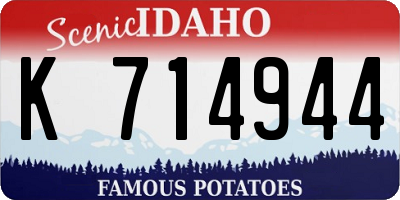 ID license plate K714944
