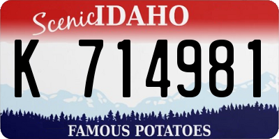 ID license plate K714981