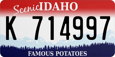 ID license plate K714997