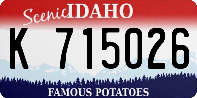 ID license plate K715026