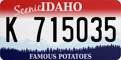 ID license plate K715035