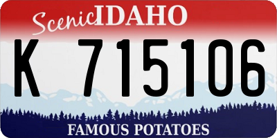 ID license plate K715106